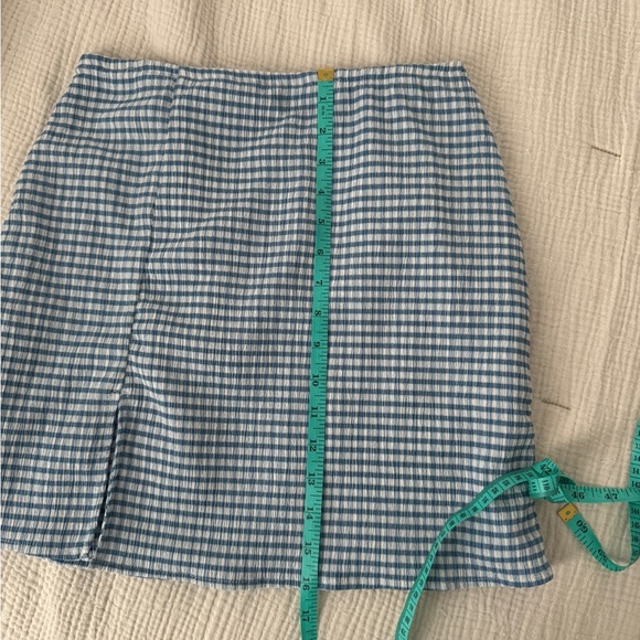 Lisa Says Gah Sisi Blue Gingham Mini Skirt - Picture 8 of 8